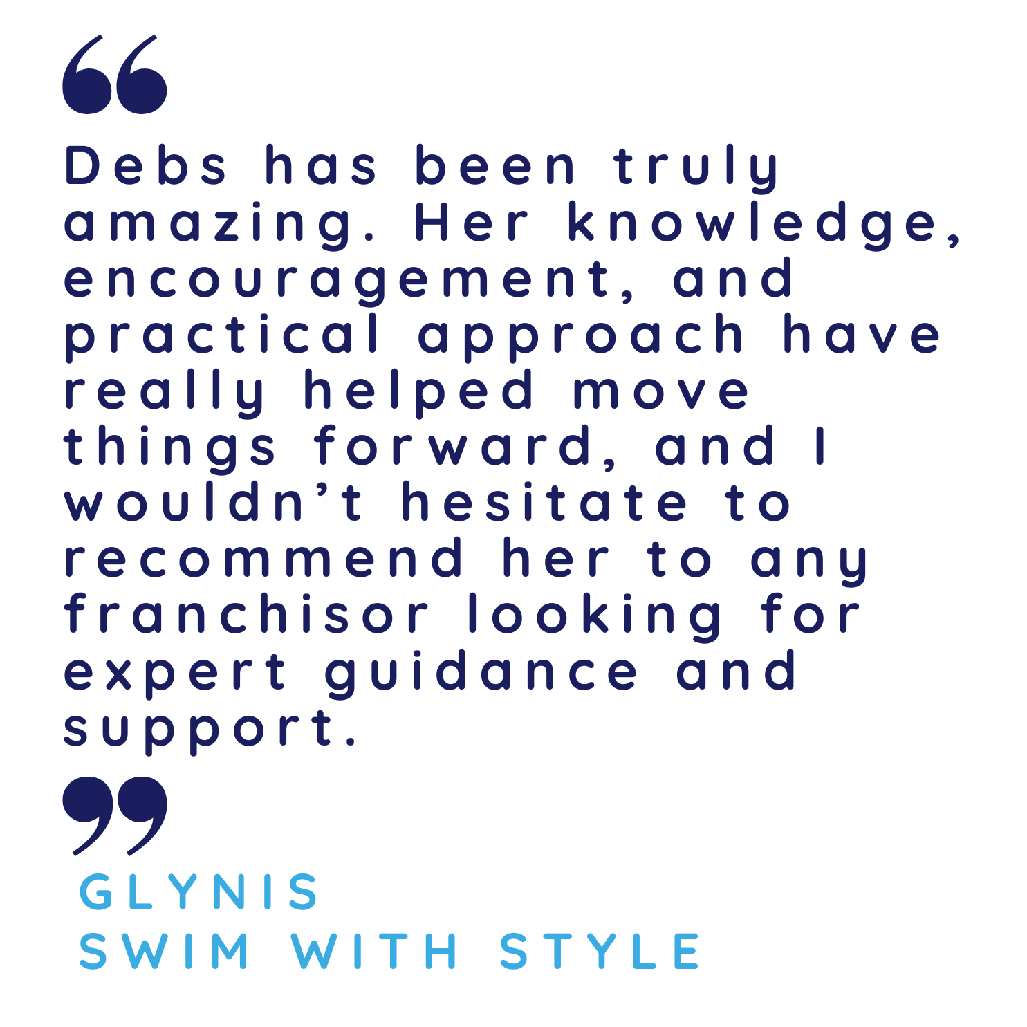 Glynis Franchise Business School testimonial