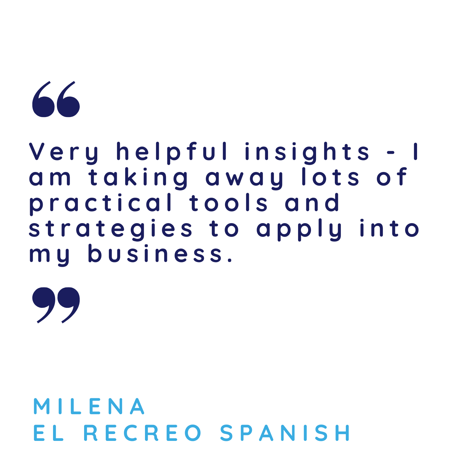 Milena Franchise Business School testimonial