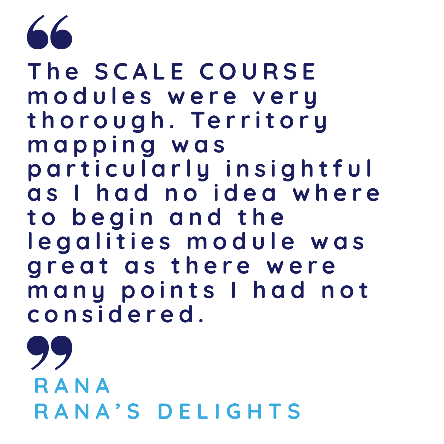 Rana Franchise Business School testimonial