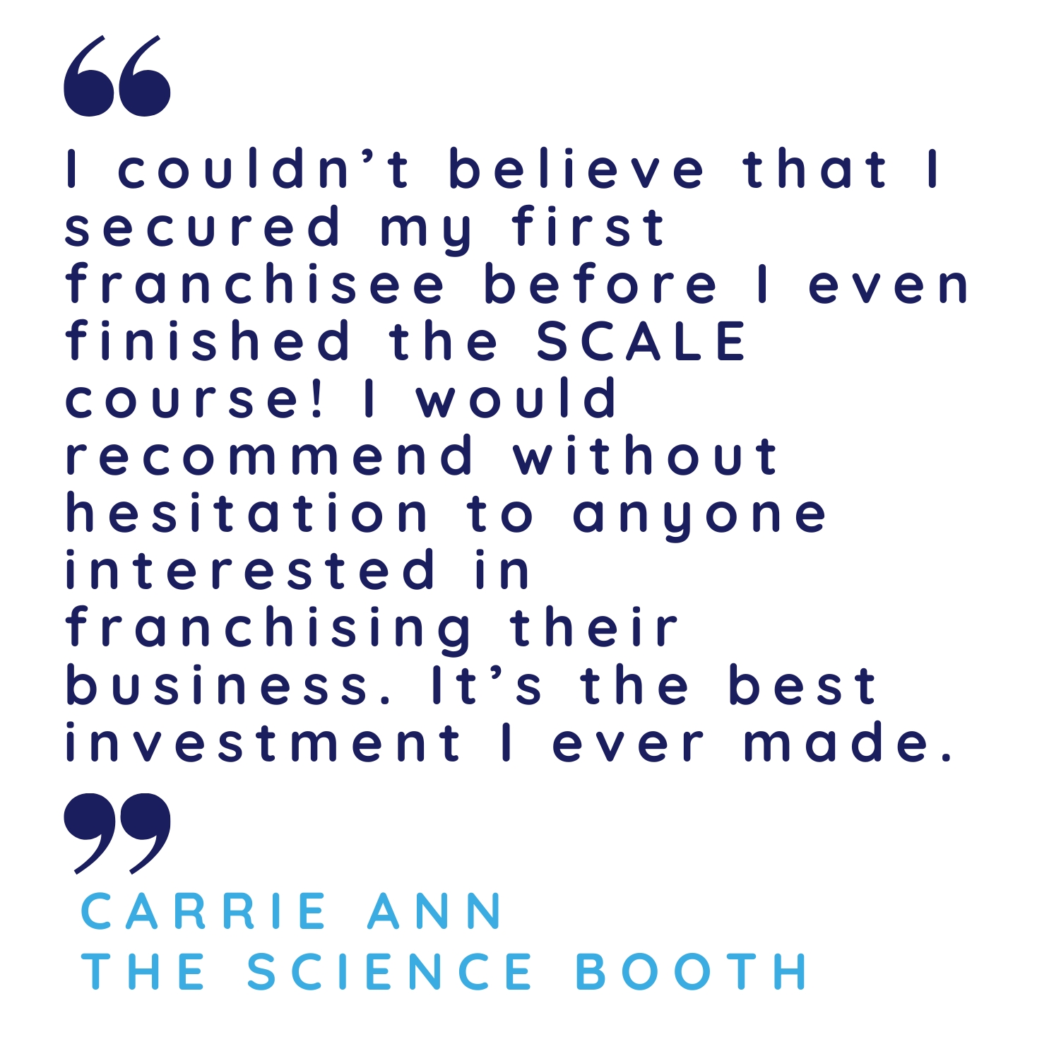 Franchise Business School Testimonial 4