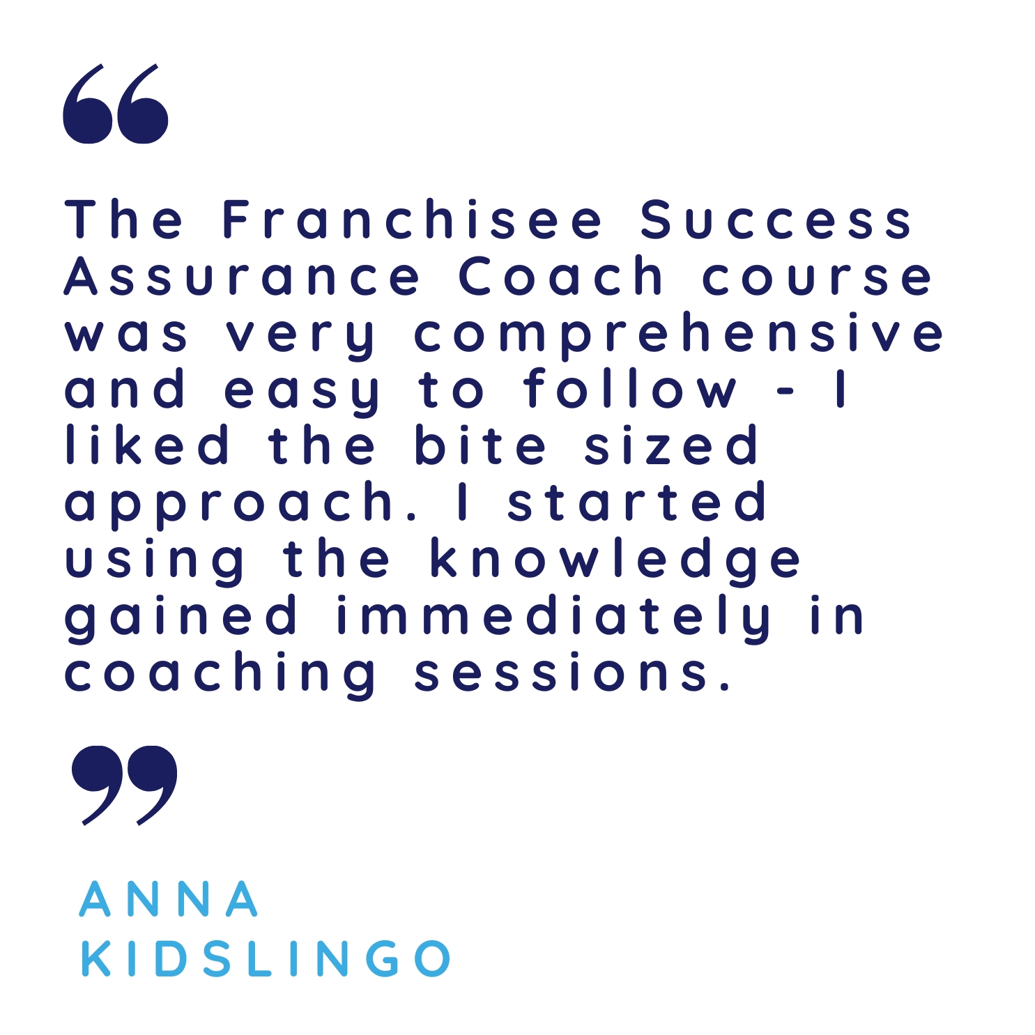 Franchise Business School Testimonial 8